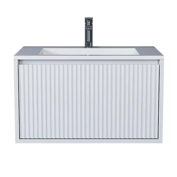 Тумба подвесная  Uperwood Next Premium  белая, 1/2 ящика