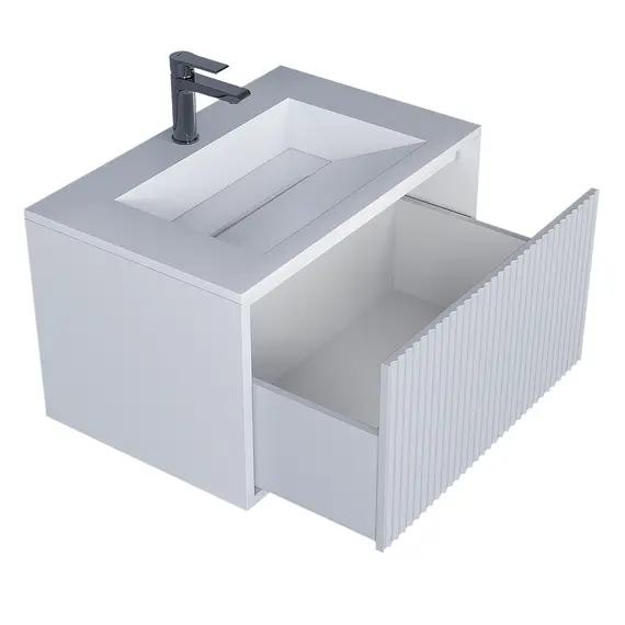 Тумба подвесная  Uperwood Next Premium  белая, 1/2 ящика