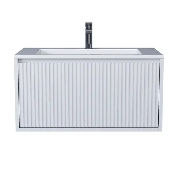 Тумба подвесная  Uperwood Next Premium  белая, 1/2 ящика