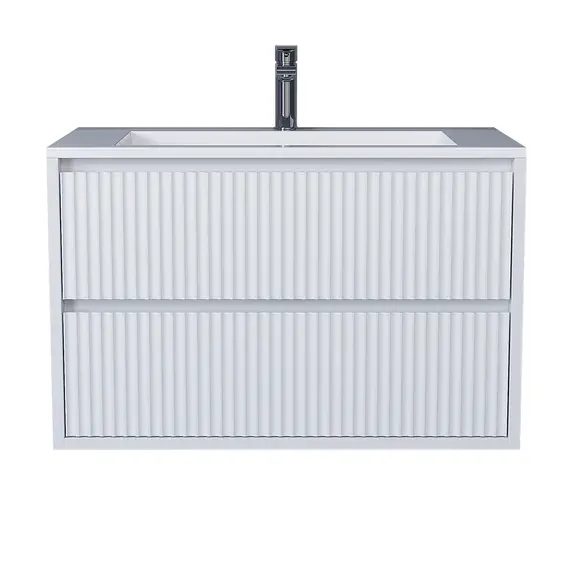 Тумба подвесная  Uperwood Next Premium  белая, 1/2 ящика