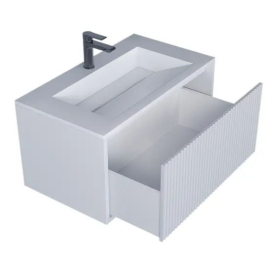 Тумба подвесная  Uperwood Next Premium  белая, 1/2 ящика