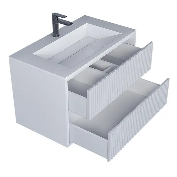 Тумба подвесная  Uperwood Next Premium  белая, 1/2 ящика