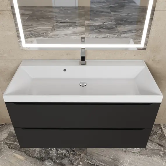 Тумба подвесная  Uperwood Tanos черная матовая