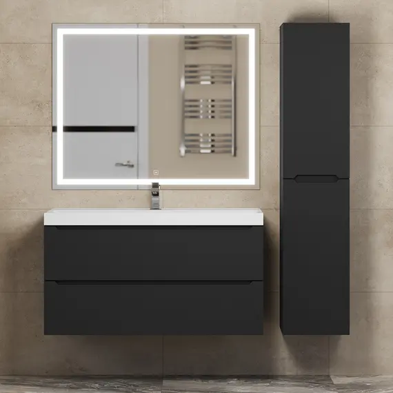 Тумба подвесная  Uperwood Tanos черная матовая