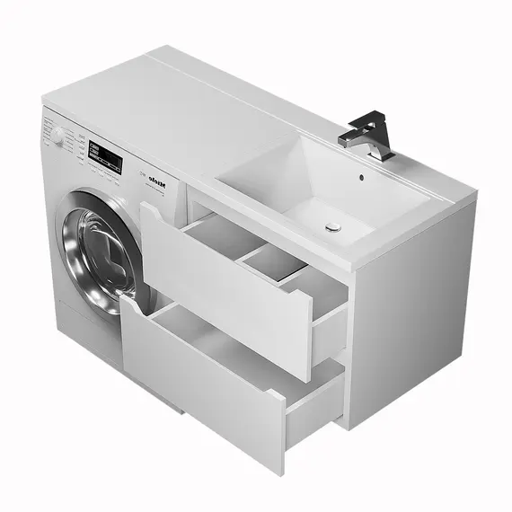 Тумба под стиральную машину подвесная Uperwood Tanos 60х50 см, белая