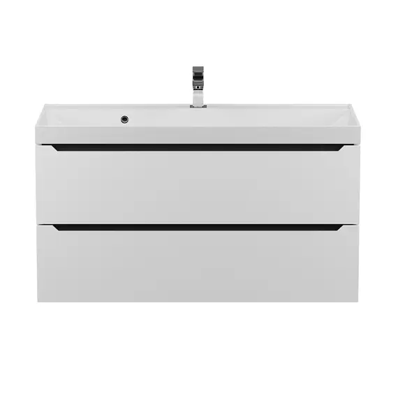 Тумба подвесная Uperwood Tanos белая/графит