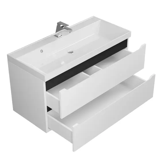 Тумба подвесная Uperwood Tanos белая/графит