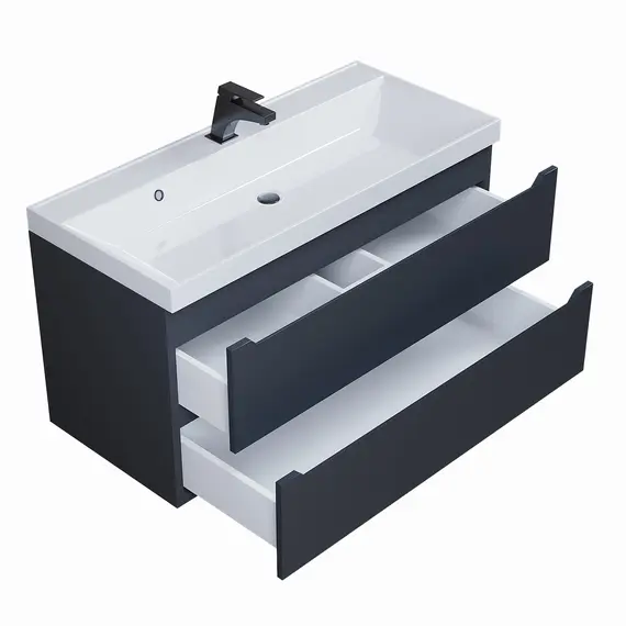 Тумба подвесная  Uperwood Tanos черная матовая