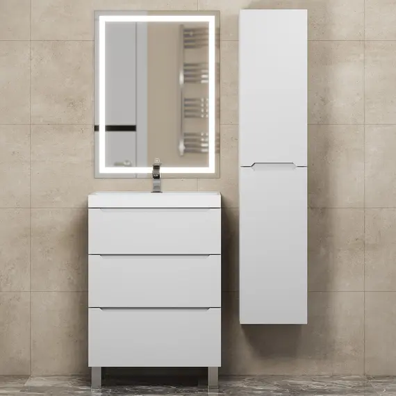 Тумба напольная  Uperwood Tanos белая, 2/3 ящика