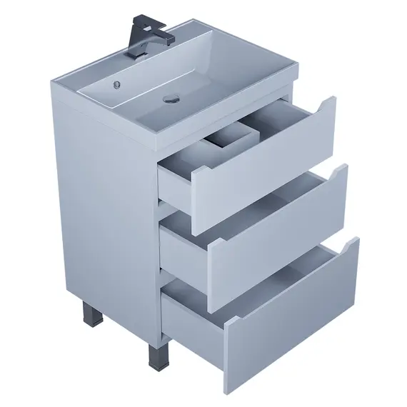 Тумба напольная  Uperwood Tanos белая, 2/3 ящика