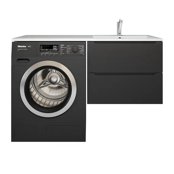 Тумба под стиральную машину подвесная Uperwood Tanos 60х50 см, черная