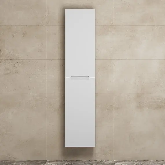 Шкаф-пенал подвесной, Uperwood Tanos  33х150 см, универсальный, белый матовый