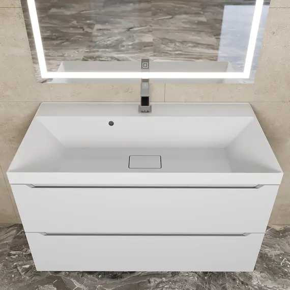 Раковина для ванной Uperwood Classic New, белая глянцевая с накладкой/без для слива