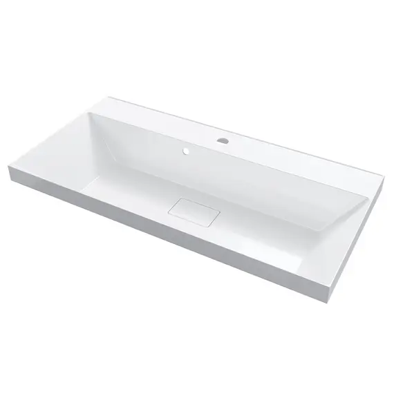 Раковина для ванной Uperwood Classic New, белая глянцевая с накладкой/без для слива