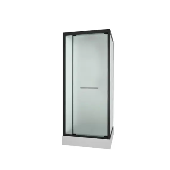 Душевая кабина пристенная Frank 401M Black 90х90х210 черный/матовое