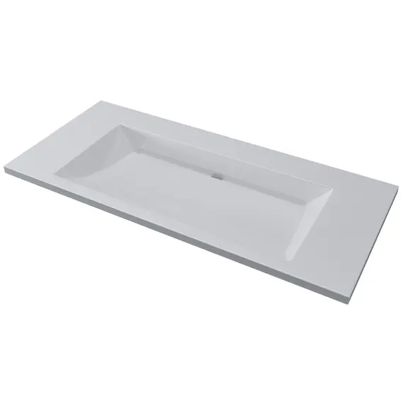 Раковина для ванной 100 см, Uperwood Infinity, без отверстия для смесителя, белая глянцевая