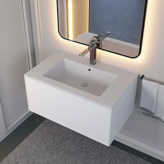 Раковина для ванной  Uperwood Parma Quartz, белая матовая, жасмин