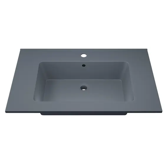 Раковина для ванной  Uperwood Parma Quartz, серая матовая, бетон