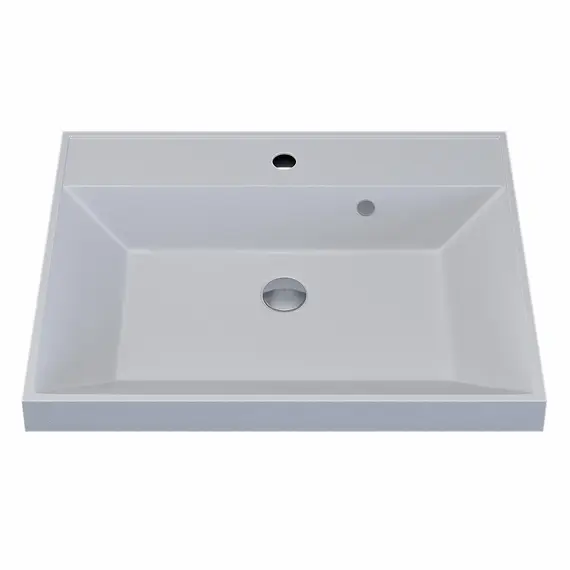 Раковина для ванной Uperwood Classic Quartz, кварцевая, белая матовая, жасмин