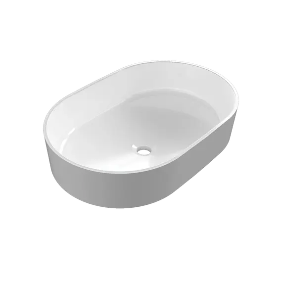 Раковина для ванной накладная Uperwood Aura 60 см, овальная, белая