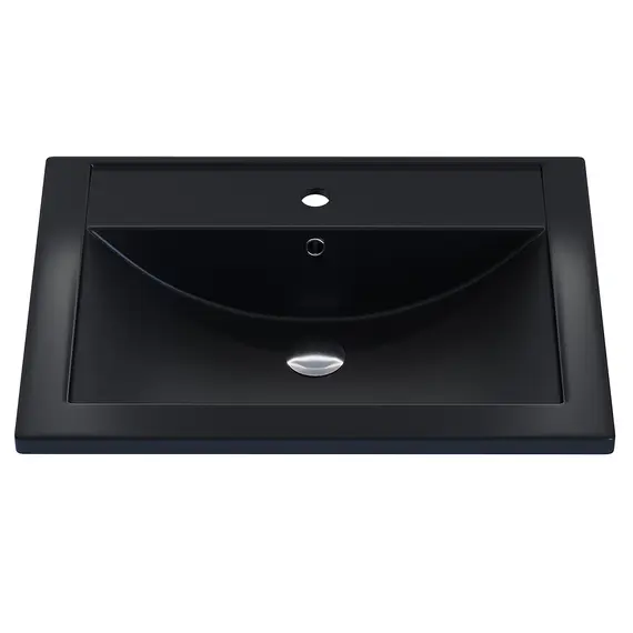 Раковина для ванной кварцевая Uperwood Foster Quartz черная матовая (уголь)