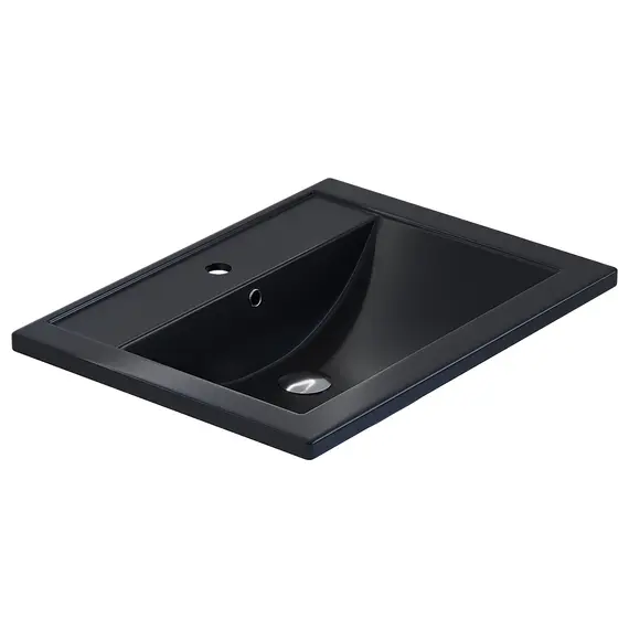 Раковина для ванной кварцевая Uperwood Foster Quartz черная матовая (уголь)