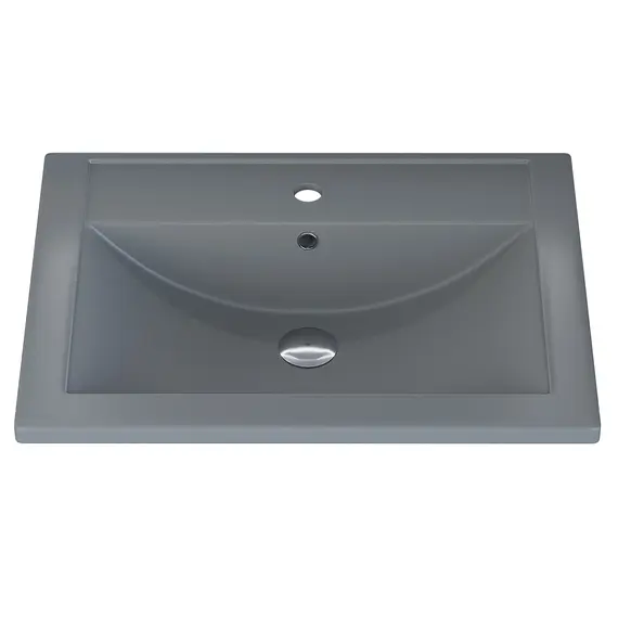 Раковина для ванной кварцевая Uperwood Foster Quartz  серая матовая (бетон)