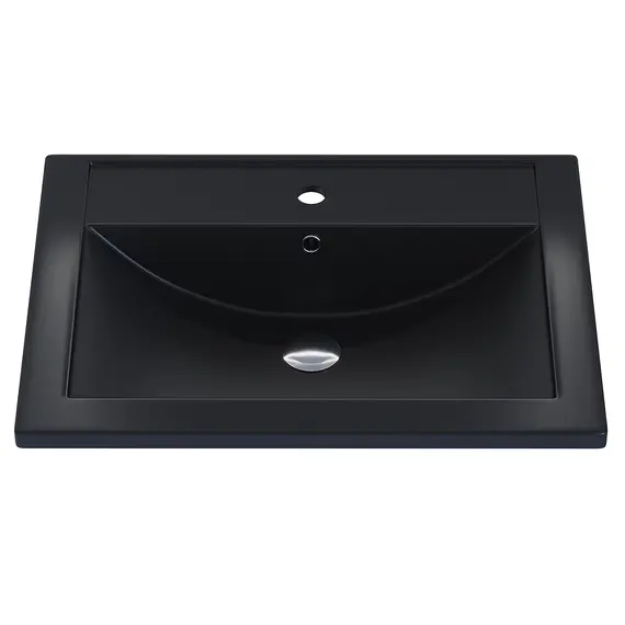Раковина для ванной кварцевая Uperwood Foster Quartz  черная матовая (космос)