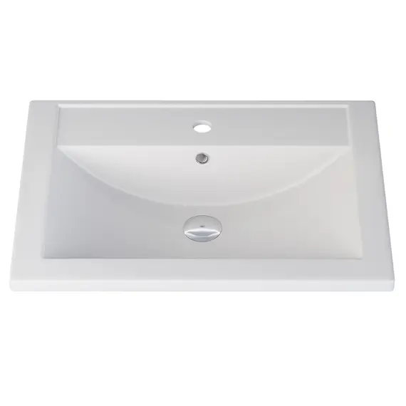 Раковина для ванной кварцевая Uperwood Foster Quartz белая матовая (жасмин)