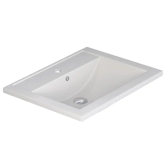 Раковина для ванной кварцевая Uperwood Foster Quartz белая матовая (жасмин)