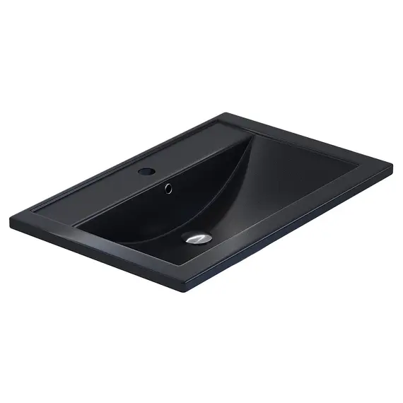 Раковина для ванной кварцевая Uperwood Foster Quartz  черная матовая (космос)