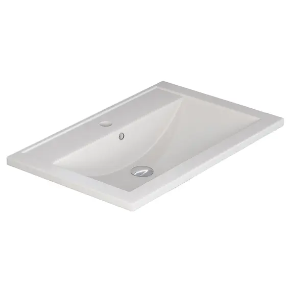 Раковина для ванной кварцевая Uperwood Foster Quartz белая матовая (жасмин)