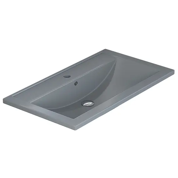 Раковина для ванной кварцевая Uperwood Foster Quartz  серая матовая (бетон)