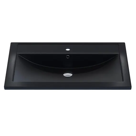 Раковина для ванной кварцевая Uperwood Foster Quartz  черная матовая (космос)