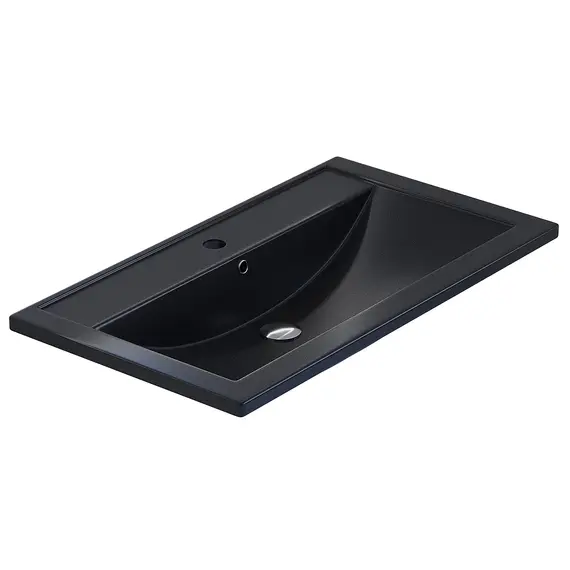 Раковина для ванной кварцевая Uperwood Foster Quartz  черная матовая (космос)