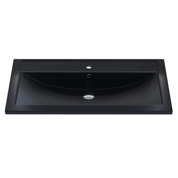 Раковина для ванной кварцевая Uperwood Foster Quartz черная матовая (уголь)