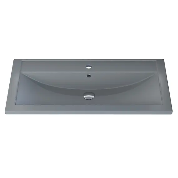 Раковина для ванной кварцевая Uperwood Foster Quartz  серая матовая (бетон)