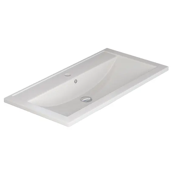 Раковина для ванной кварцевая Uperwood Foster Quartz белая матовая (жасмин)