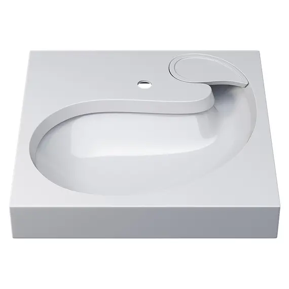 Раковина над стиральной машиной Uperwood Comforty 60х60х11 см, белая глянцевая