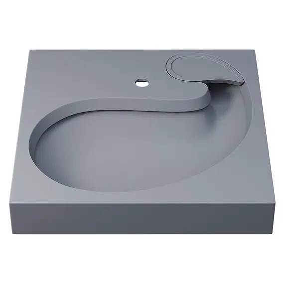 Раковина над стиральной машиной Uperwood Comforty 60х60х11 см, серая матовая