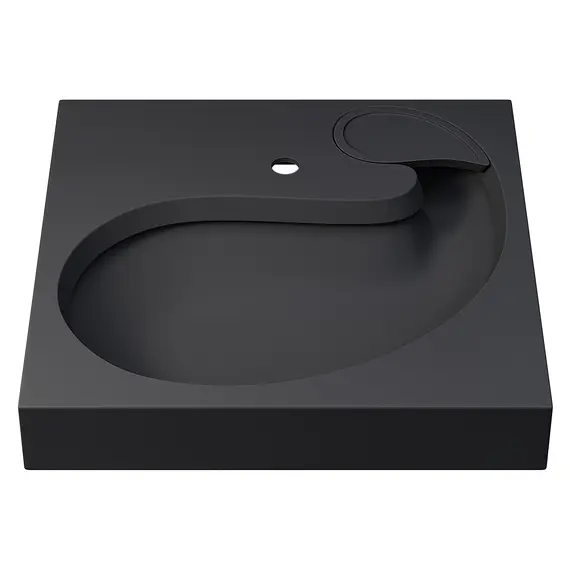 Раковина над стиральной машиной Uperwood Comforty 60х60х11 см, черная матовая