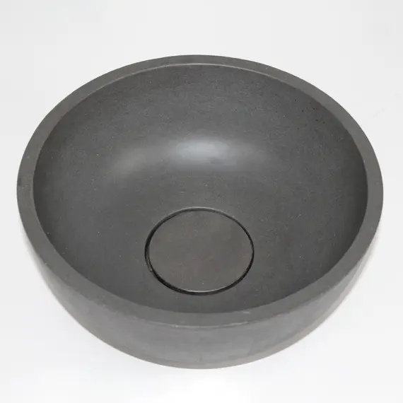 Раковина накладная бетонная Uperwood Belfast 30х30х13,5 см, круглая, графит