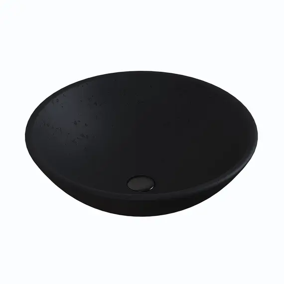 Раковина накладная бетонная Uperwood Sfera 40х40х12 см, круглая, черная