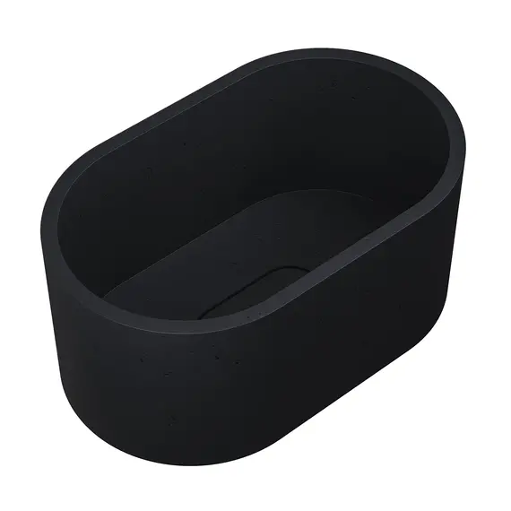 Раковина накладная бетонная Uperwood Venice 56х34х26 см, овальная, черная