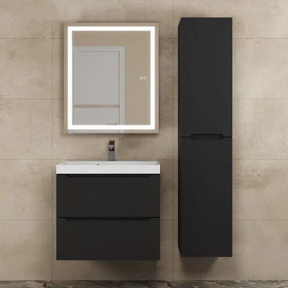 Зеркало шкаф с подсветкой  Uperwood Tanos, черное