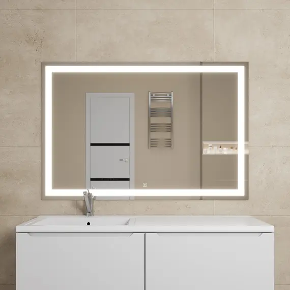 Зеркало с подсветкой Uperwood Tanos , сенсор/антизапотевание/без рамы