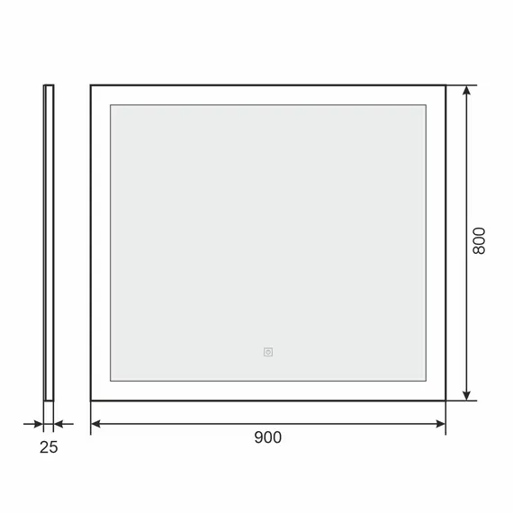 Зеркало для ванной с подсветкой Uperwood Barsa , сенсор