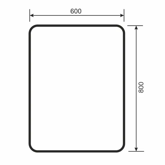 Зеркало с холодной/теплой подсветкой Uperwood Modul  черное, сенсор