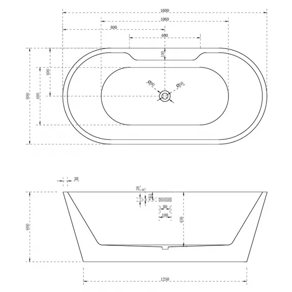 Акриловая ванна ABBER AB9299