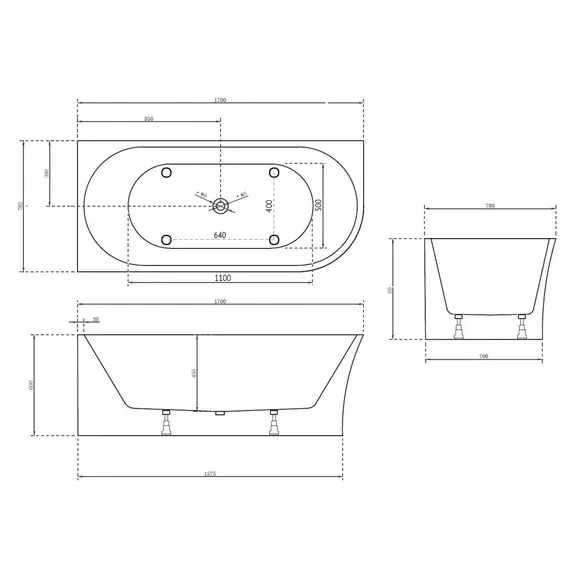Акриловая ванна ABBER AB9257 L/R